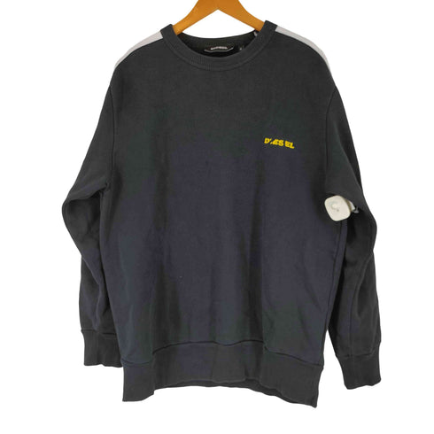 ディーゼル DIESEL S-MEGGYFELPA ロゴ刺繍 クルーネック スウェット メンズ import:S