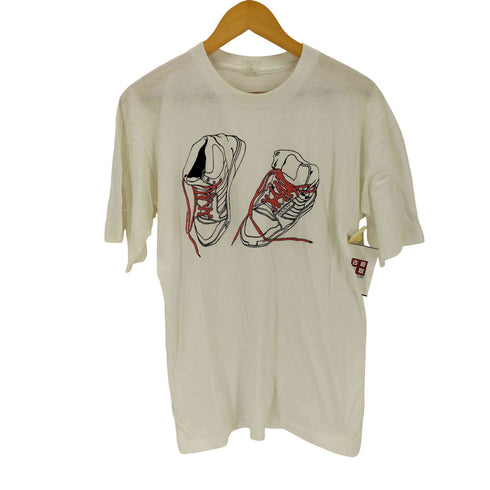 90S スニーカープリント 半袖Tシャツ メンズ XL