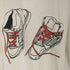 90S スニーカープリント 半袖Tシャツ メンズ XL