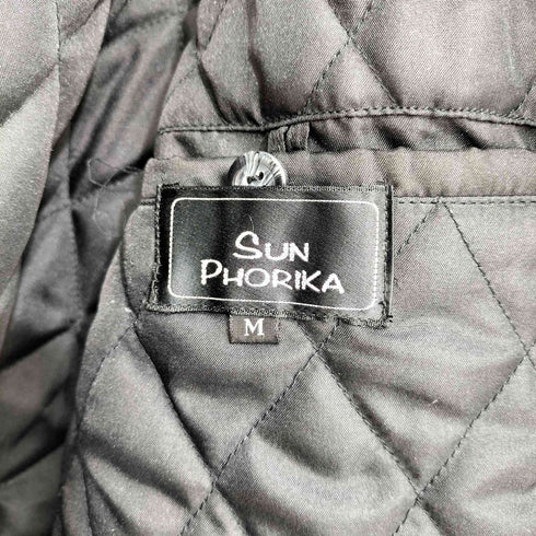 SUN PHORIKA 本革 レザー切替 ジップアップ ボンバージャケット メンズ JPN:M