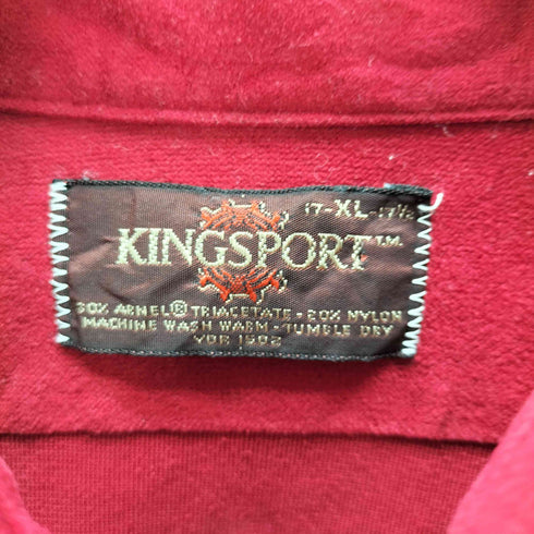 KINGSPORT 70S L/S デカ襟 パイル シャツ 襟芯 vintage ヴィンテージ メンズ import:XL