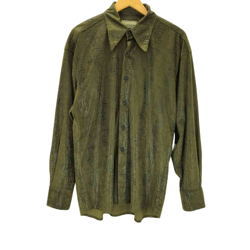 SAXIFON 90-00S OLD USA製 L/S パイソン シャイニー シャツ Y2K メンズ import:M