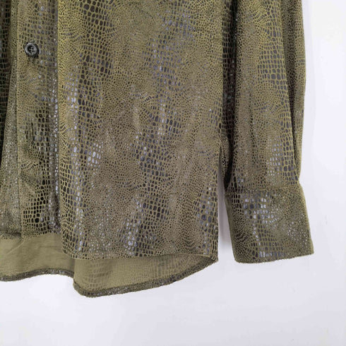 SAXIFON 90-00S OLD USA製 L/S パイソン シャイニー シャツ Y2K メンズ import:M