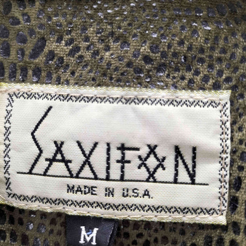 SAXIFON 90-00S OLD USA製 L/S パイソン シャイニー シャツ Y2K メンズ import:M