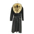 suede&fur 襟ファー スエードロングコート レディース JPN:9号