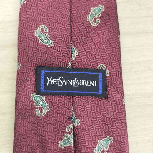 イヴサンローラン Yves Saint Laurent ペイズリー柄 ネクタイ メンズ
