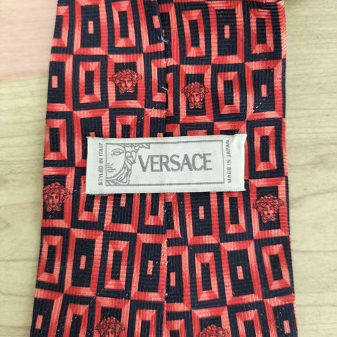 ヴェルサーチ VERSACE 総柄 メデューサ シルクネクタイ メンズ