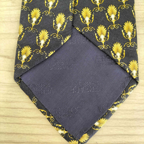 ヴェルサーチ VERSACE 総柄 シルクネクタイ メンズ