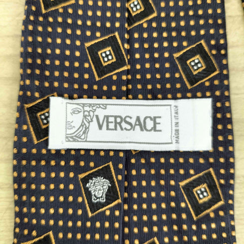 ヴェルサーチ VERSACE 総柄 メデューサ シルクネクタイ メンズ