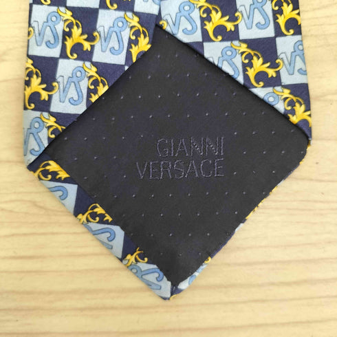 ジャンニヴェルサーチ GIANNI VERSACE 総柄 シルクネクタイ メンズ