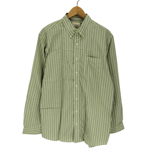 エルエルビーン L.L.Bean TRIM FIT ストライプ ボタンダウン シャツ メンズ import:M