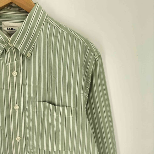 エルエルビーン L.L.Bean TRIM FIT ストライプ ボタンダウン シャツ メンズ import:M