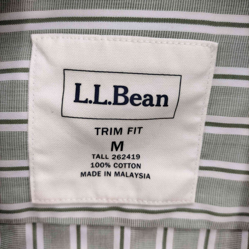 エルエルビーン L.L.Bean TRIM FIT ストライプ ボタンダウン シャツ メンズ import:M
