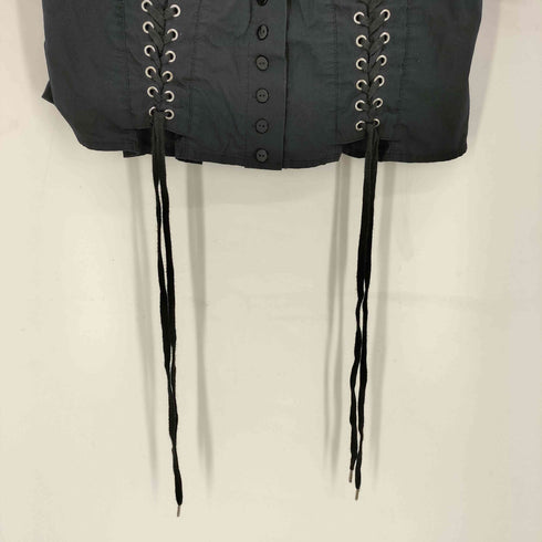 MODA INTERNATIONAL レースアップ フリル ブラウス Y2K ゴス レディース JPN:S