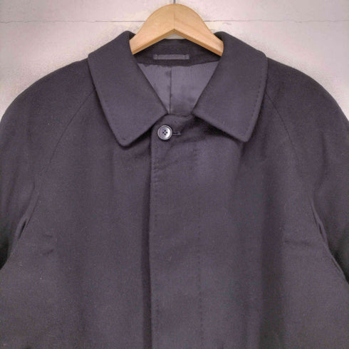 ピュアカシミヤ pure cashmere pure cashmere カシミヤ100 比翼 ステンカラーコート メンズ 94AB4