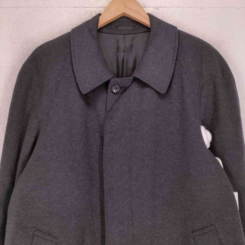 ピュアカシミヤ pure cashmere pure cashmere カシミヤ100 比翼 ステンカラーコート メンズ M
