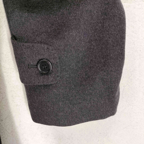 ピュアカシミヤ pure cashmere pure cashmere カシミヤ100 比翼 ステンカラーコート メンズ M
