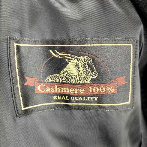 ピュアカシミヤ pure cashmere pure cashmere カシミヤ100 比翼 ステンカラーコート メンズ M