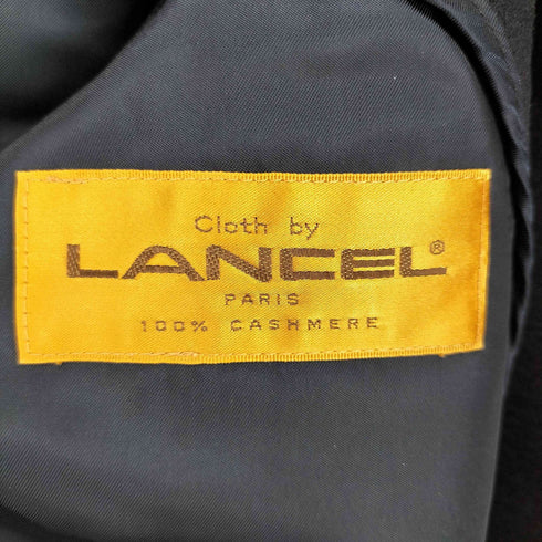 ランセル LANCEL pure cashmere カシミヤ100 比翼 ステンカラーコート メンズ 96 A6