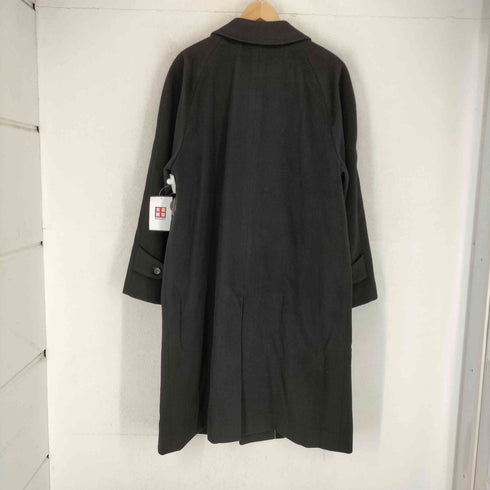 キンロックバイキンロックアンダーソン KINLOCH ANDERSON pure cashmere カシミヤ100 比翼 ステンカラーコート メンズ M