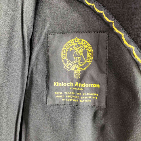 キンロックバイキンロックアンダーソン KINLOCH ANDERSON pure cashmere カシミヤ100 比翼 ステンカラーコート メンズ M
