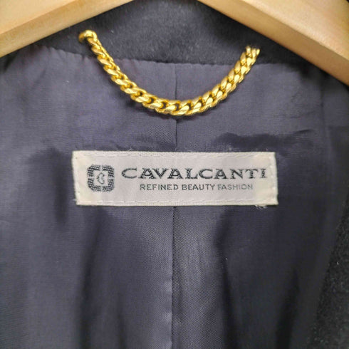 ピュアカシミヤ pure cashmere CAVALCANTI カヴァルカンティ pure cashmere カシミヤ100 比翼 チェスターコート レディース F