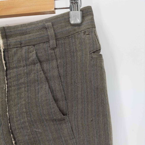 コムデギャルソン COMME des GARCONS 00s 01SS ヘリンボーン 変形 ストライプスラックス レディース S
