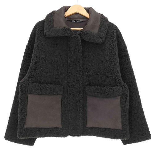 ザラ ZARA COLLECTION コンビボアジャケット レディース import:M