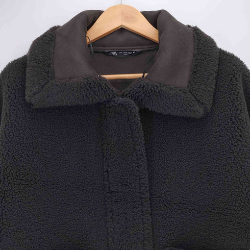 ザラ ZARA COLLECTION コンビボアジャケット レディース import:M
