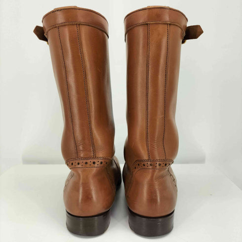 トリッカーズ Trickers グッドイヤーウェルト製法 バーニッシュドカーフ ウイングチップ レザー メダリオンロングブーツ カントリーブーツ レディース 4.4