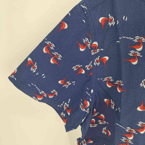 ジェイクルー J.CREW カジキ柄 ボタンダウン半袖シャツ メンズ import:L