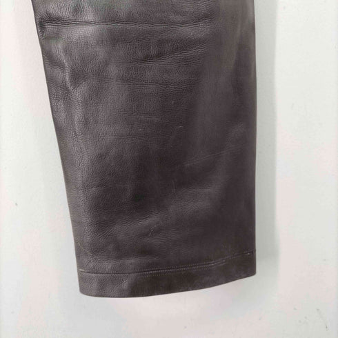 Real Leather ボタンフライ レザーパンツ メンズ UK:34-35