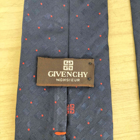 ジバンシィ GIVENCHY MONSIEUR 総柄 シルク混 ネクタイ メンズ