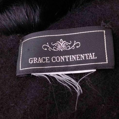 グレースコンチネンタル GRACE CONTINENTAL ファードッキング ウールポンチョ レディース