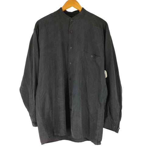 burma bibas シルク ノーカラーシャツ メンズ import:M