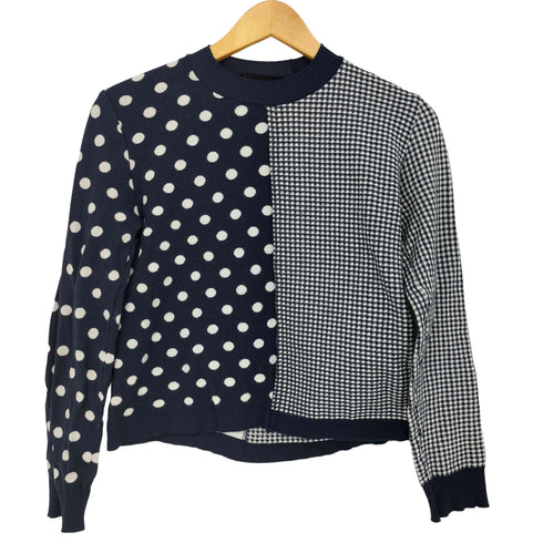 トリココムデギャルソン tricot COMME des GARCONS 00S ドット柄 チェック柄 切替デザイン ニット レディース