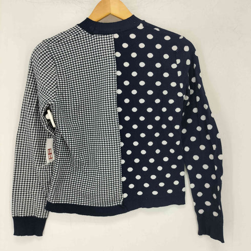 トリココムデギャルソン tricot COMME des GARCONS 00S ドット柄 チェック柄 切替デザイン ニット レディース