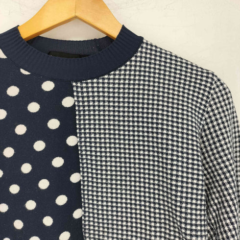 トリココムデギャルソン tricot COMME des GARCONS 00S ドット柄 チェック柄 切替デザイン ニット レディース