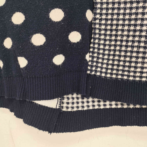 トリココムデギャルソン tricot COMME des GARCONS 00S ドット柄 チェック柄 切替デザイン ニット レディース