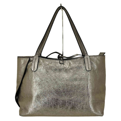 GIANNI CHIARINI メタリック レザー トートバッグ メンズ