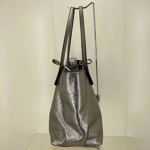 GIANNI CHIARINI メタリック レザー トートバッグ メンズ
