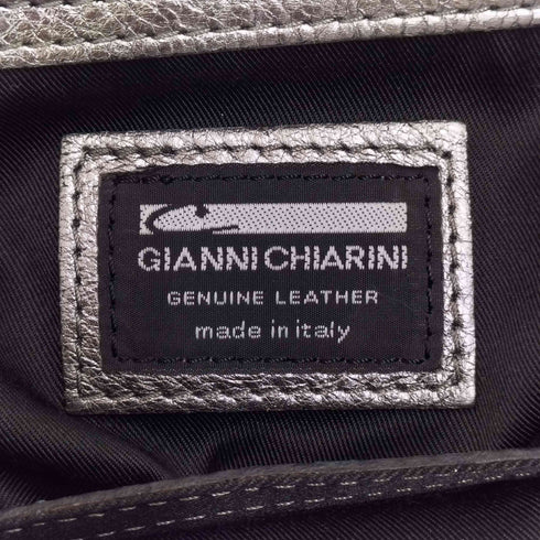 GIANNI CHIARINI メタリック レザー トートバッグ メンズ