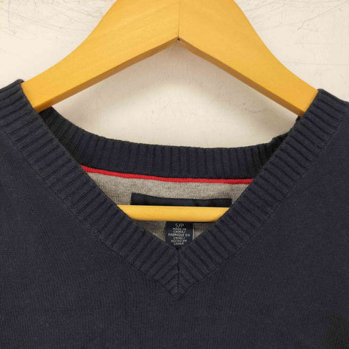 トミーヒルフィガー TOMMY HILFIGER ロゴ 刺繍 ニット ベスト メンズ JPN:S