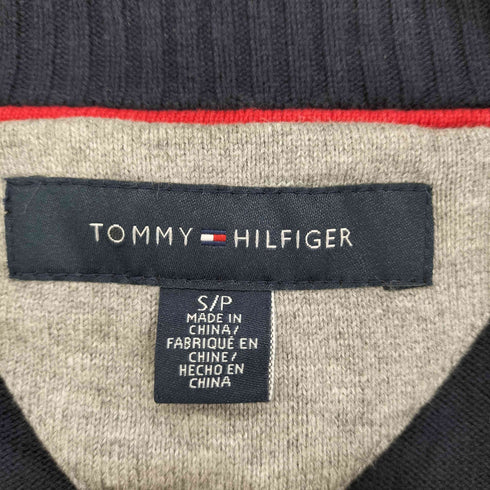 トミーヒルフィガー TOMMY HILFIGER ロゴ 刺繍 ニット ベスト メンズ JPN:S