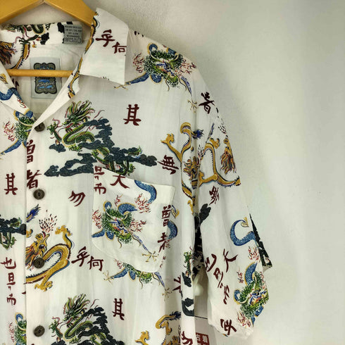 ocean current レーヨン 総柄 半袖シャツ メンズ import:L