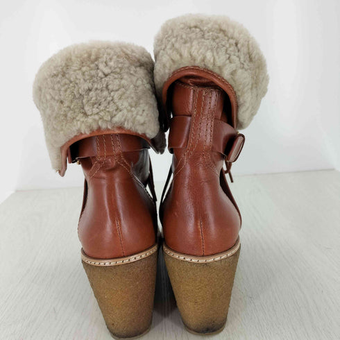 トリーバーチ TORY BURCH レースアップ ボア ショートブーツ ウェッジソール レディース