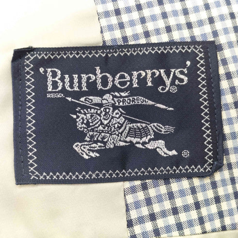 バーバリーズ BURBERRYS シルク混 チェック柄 2B シングル テーラードジャケット メンズ