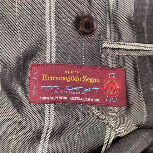 エルメネジルドゼニア Ermenegildo Zegna 日本製 ストライプ柄 2B シングルテーラードジャケット メンズ