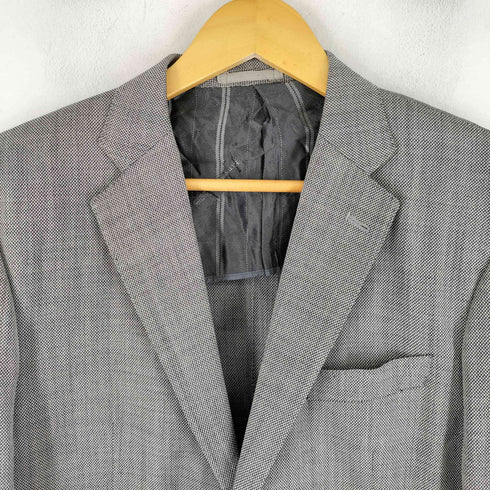 エルメネジルドゼニア Ermenegildo Zegna 日本製 マイクロハウンドトゥース 2B シングルテーラードジャケット メンズ