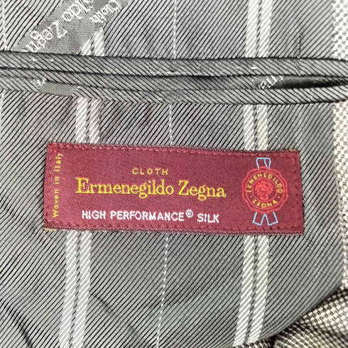 エルメネジルドゼニア Ermenegildo Zegna 日本製 マイクロハウンドトゥース 2B シングルテーラードジャケット メンズ
